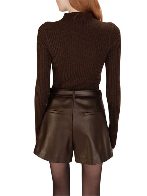 Pantaloncini in ecopelle Grace & Mila | FW2523027CHOC